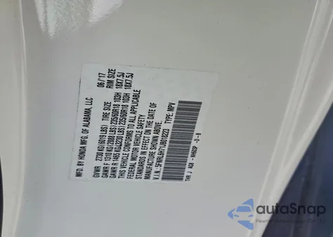 2018 Honda Odyssey Exl из США, поврежденный, VIN 5FNRL6H71JB018223